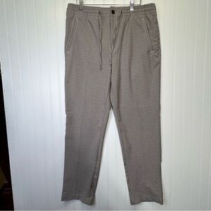 H&M M plaid Patterned work Pants elastic waist